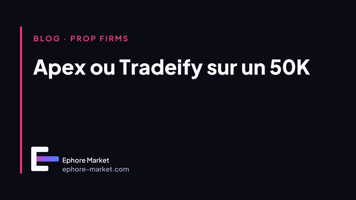 Apex ou Tradeify sur un compte 50K : le comparatif honnête