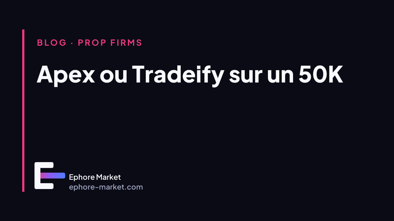 Apex ou Tradeify sur un compte 50K : le comparatif honnête