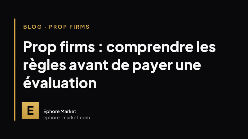 Prop firms : comprendre les règles avant de payer une évaluation