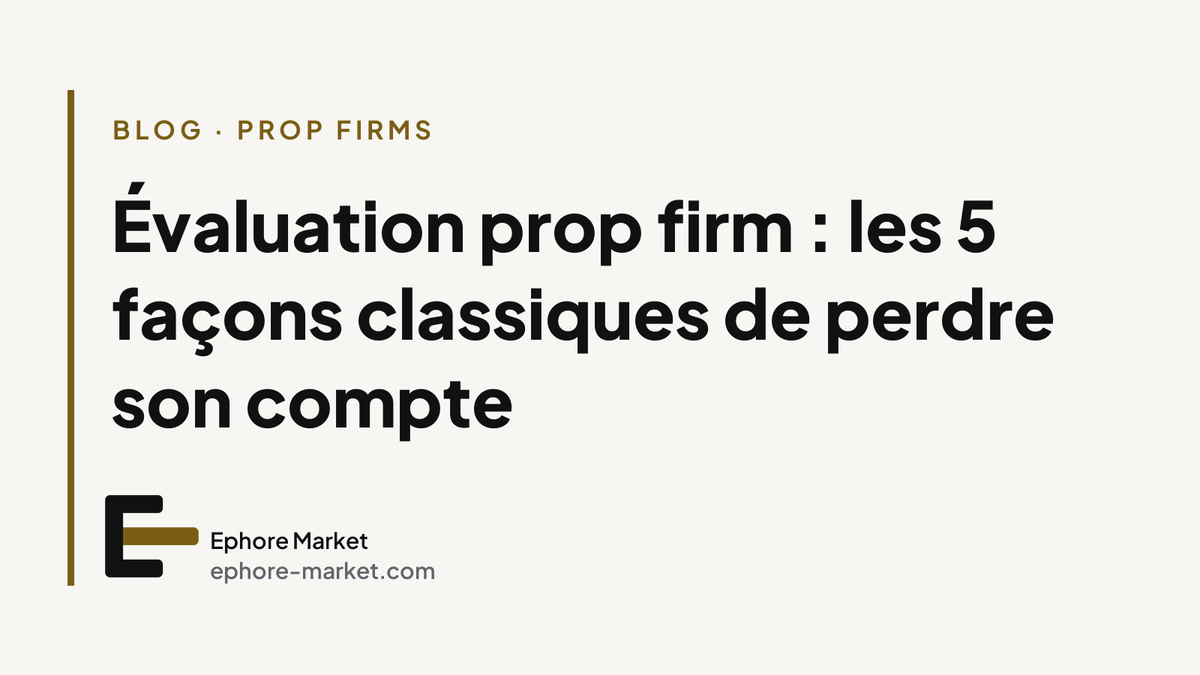 Évaluation prop firm : les 5 façons classiques de perdre son compte