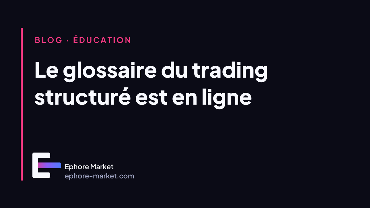 Le glossaire du trading structuré est en ligne