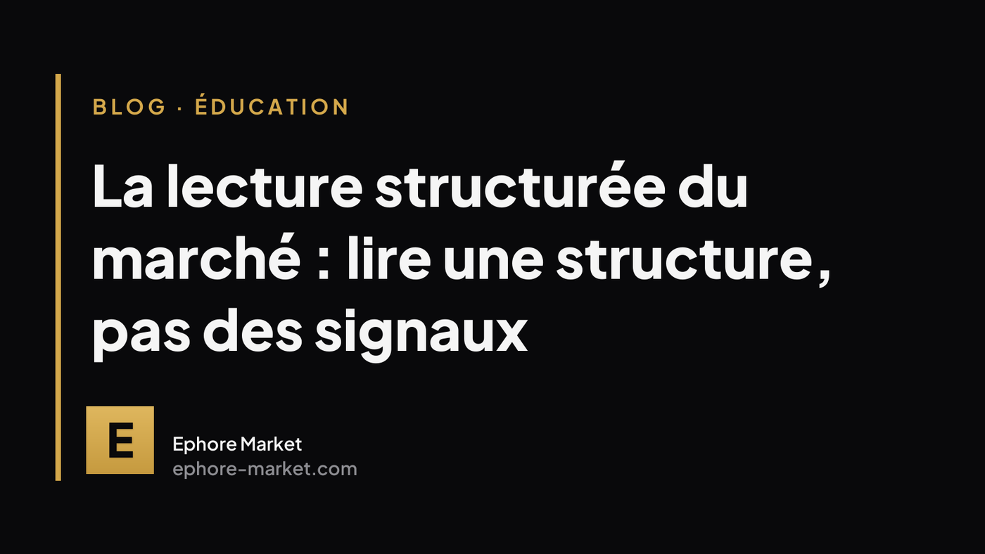 La lecture structurée du marché : lire une structure, pas des signaux