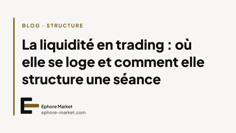 La liquidité en trading : où elle se loge et comment elle structure une séance