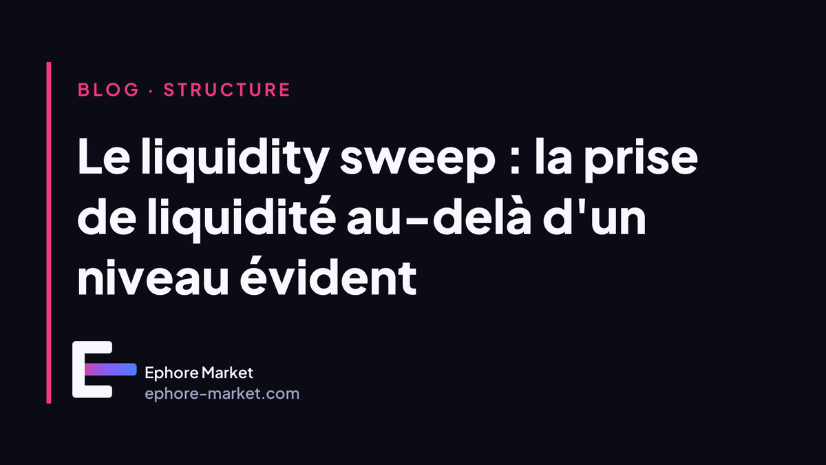 Le liquidity sweep : la prise de liquidité au-delà d'un niveau évident