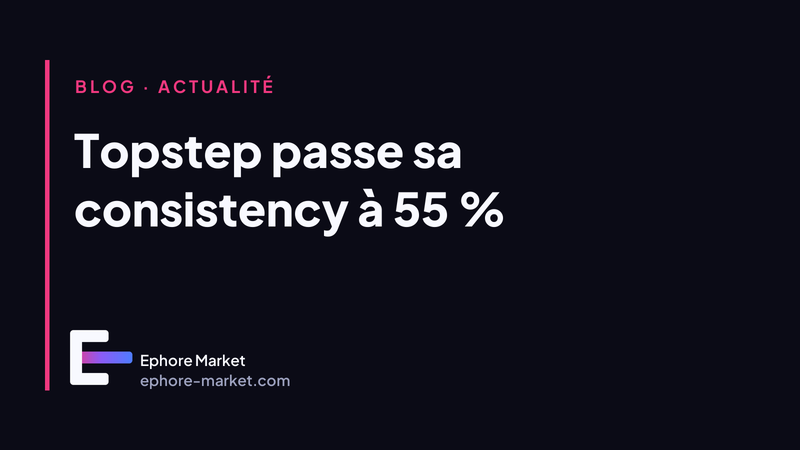 Topstep passe sa consistency à 55 % : ce qui change pour ton évaluation