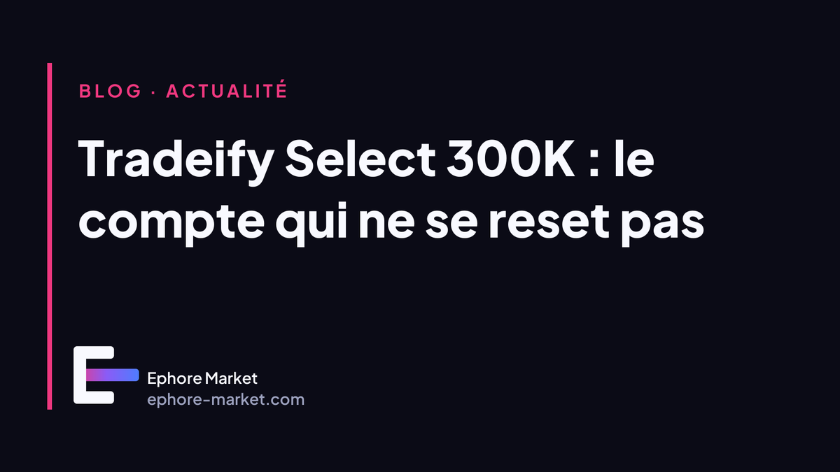 Tradeify Select 300K : le compte qui ne se reset pas