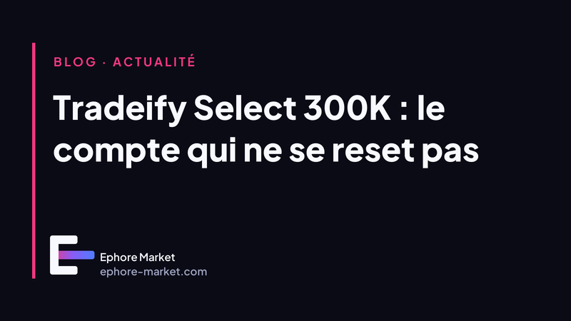 Tradeify Select 300K : le compte qui ne se reset pas